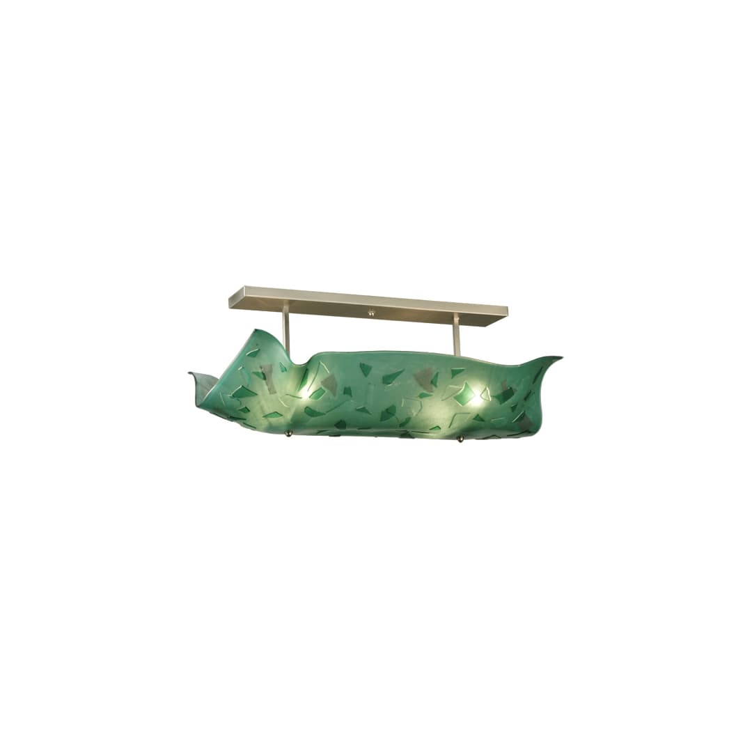 Metro Fusion 4 Light 38" Wide Semi-Flush Linear Ceiling Fixture