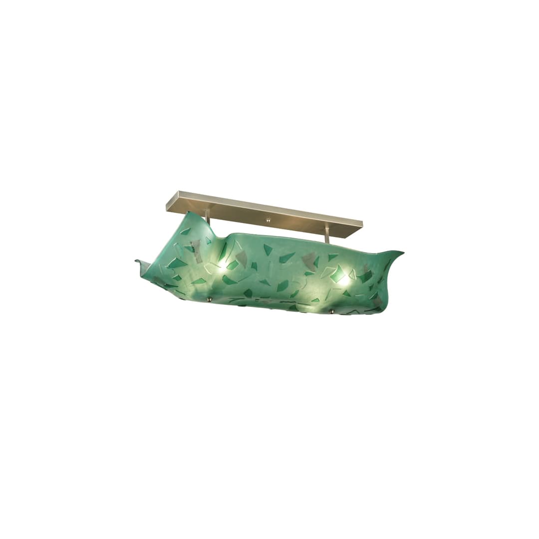 Metro Fusion 4 Light 38" Wide Semi-Flush Linear Ceiling Fixture