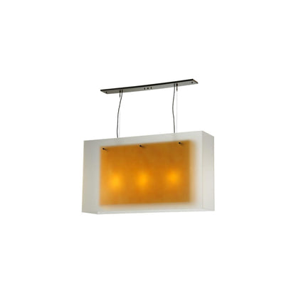 Quadrato 3 Light 12" Wide Linear Pendant