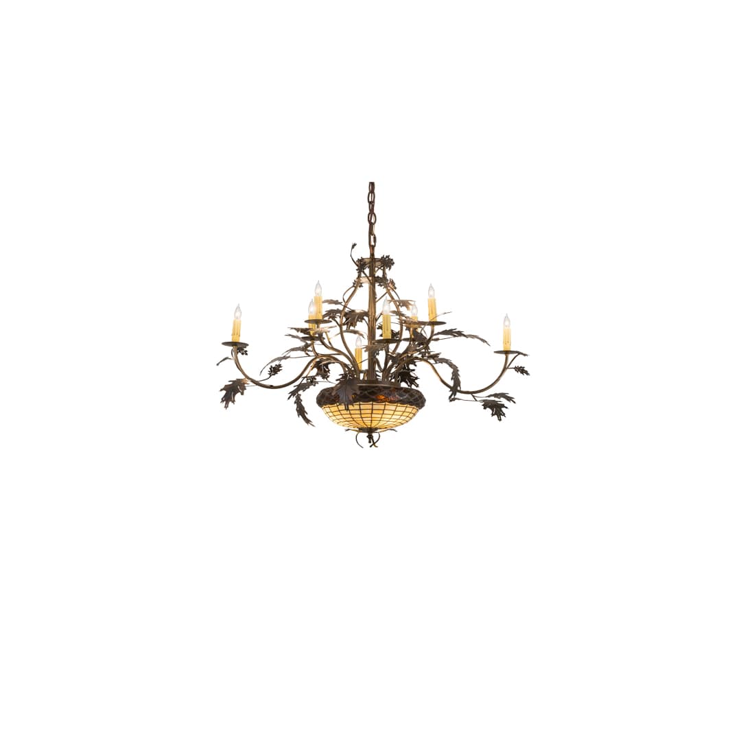 Greenbriar Oak 11 Light 42" Wide Taper Candle Style Chandelier