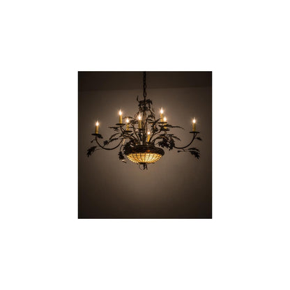 Greenbriar Oak 11 Light 42" Wide Taper Candle Style Chandelier