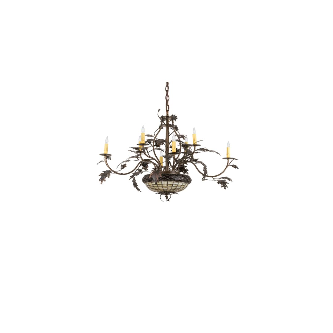 Greenbriar Oak 11 Light 42" Wide Taper Candle Style Chandelier