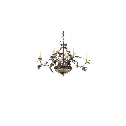 Greenbriar Oak 11 Light 42" Wide Taper Candle Style Chandelier