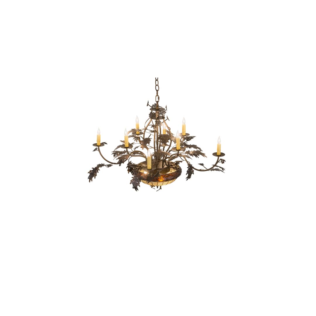 Greenbriar Oak 11 Light 42" Wide Taper Candle Style Chandelier