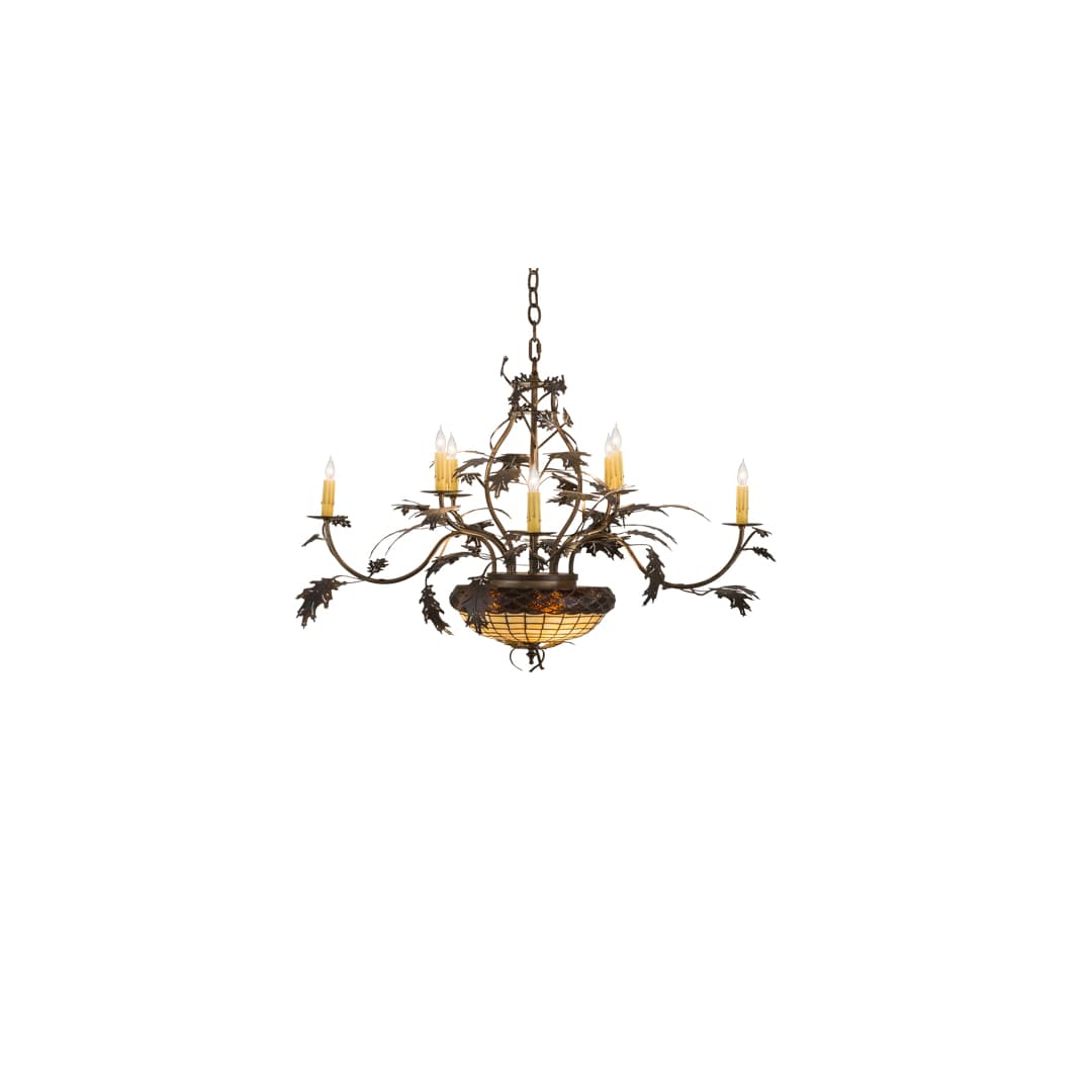 Greenbriar Oak 11 Light 42" Wide Taper Candle Style Chandelier
