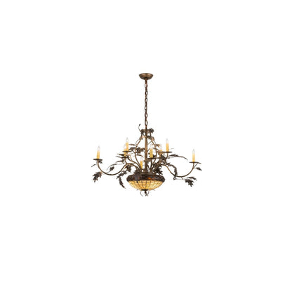 Greenbriar Oak 11 Light 42" Wide Taper Candle Style Chandelier