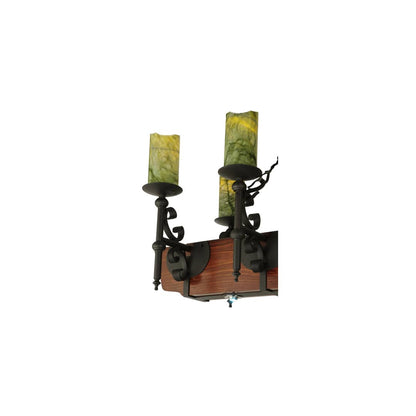 Tudor 15 Light 60" Wide Wrought Iron Candle Style Chandelier