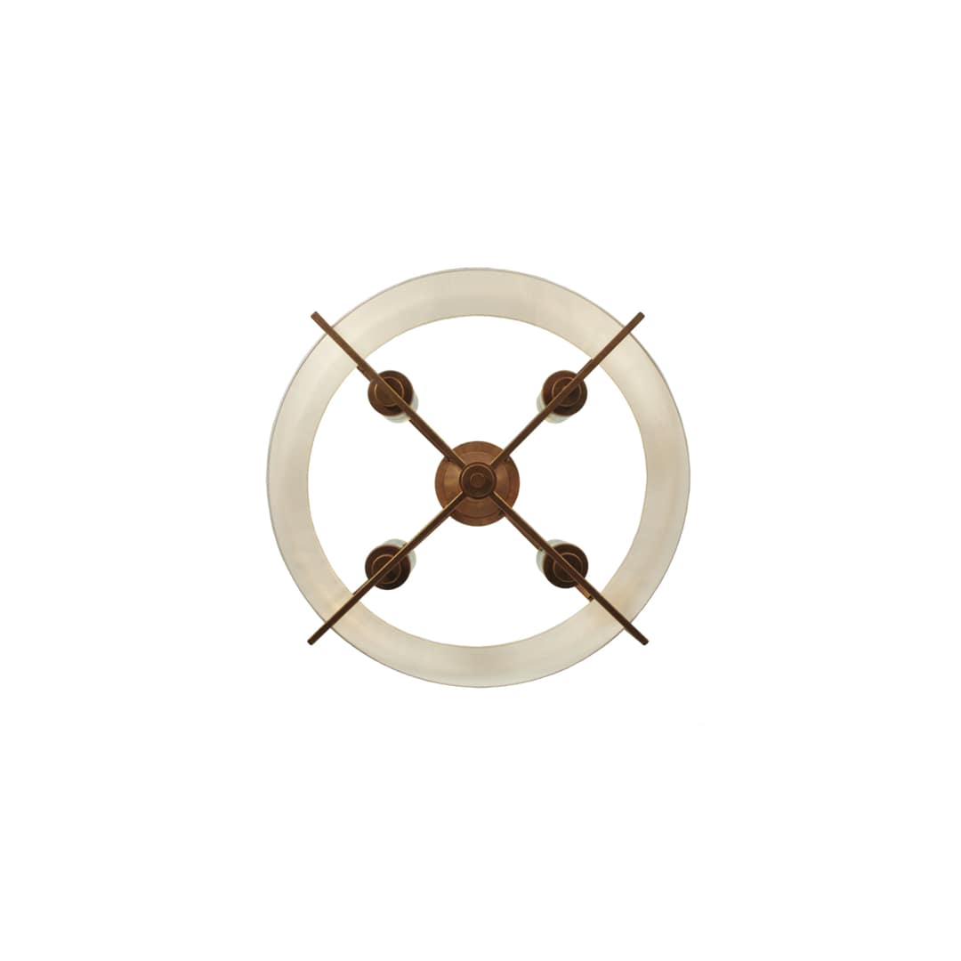 Cilindro Lucy 4 Light 31" Wide Semi-Flush Ceiling Fixture - Cortez Gold Finish