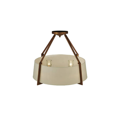 Cilindro Lucy 4 Light 31" Wide Semi-Flush Ceiling Fixture - Cortez Gold Finish