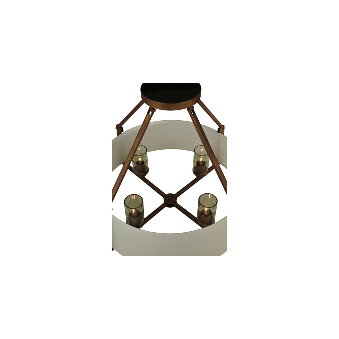 Cilindro Lucy 4 Light 31" Wide Semi-Flush Ceiling Fixture - Cortez Gold Finish