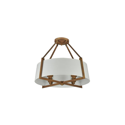 Cilindro Lucy 4 Light 31" Wide Semi-Flush Ceiling Fixture - Cortez Gold Finish