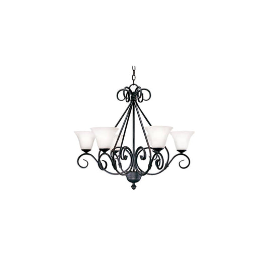 Olivia 6 Light 30" Wide Chandelier - Chestnut Finish