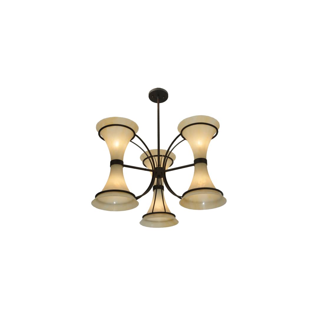 Chronos 6 Light 30" Wide Chandelier - Classic Rust Finish