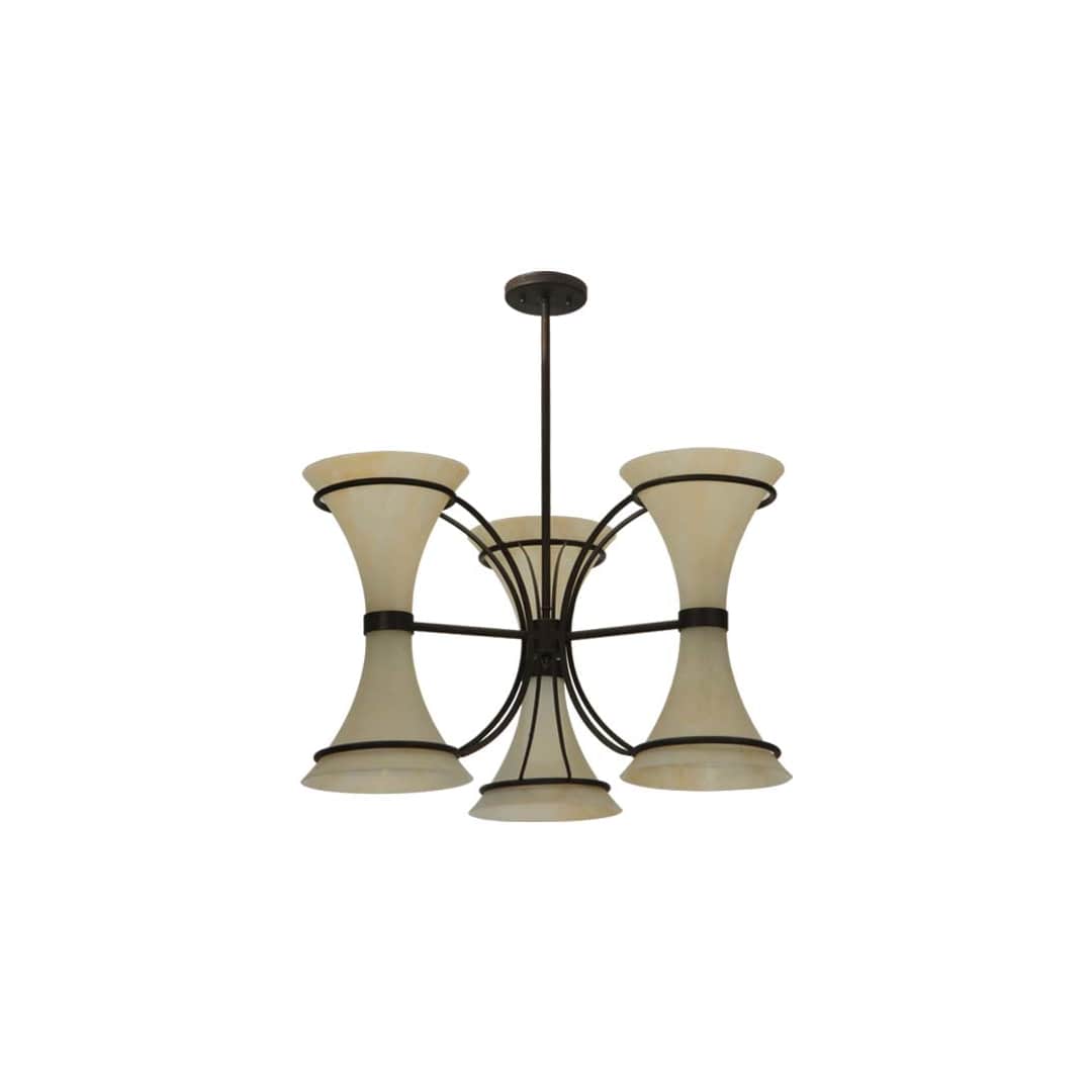 Chronos 6 Light 30" Wide Chandelier - Classic Rust Finish