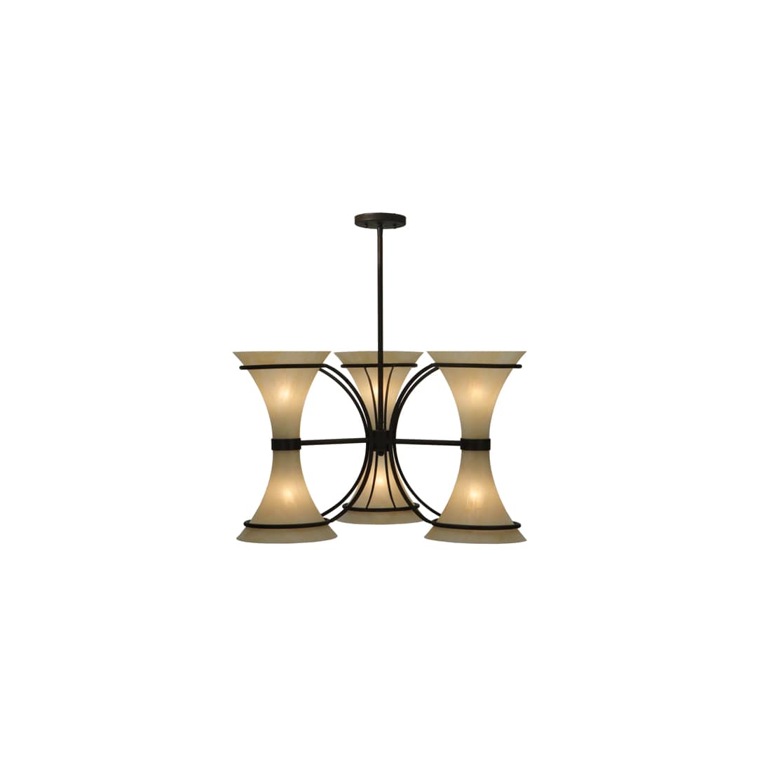 Chronos 6 Light 30" Wide Chandelier - Classic Rust Finish