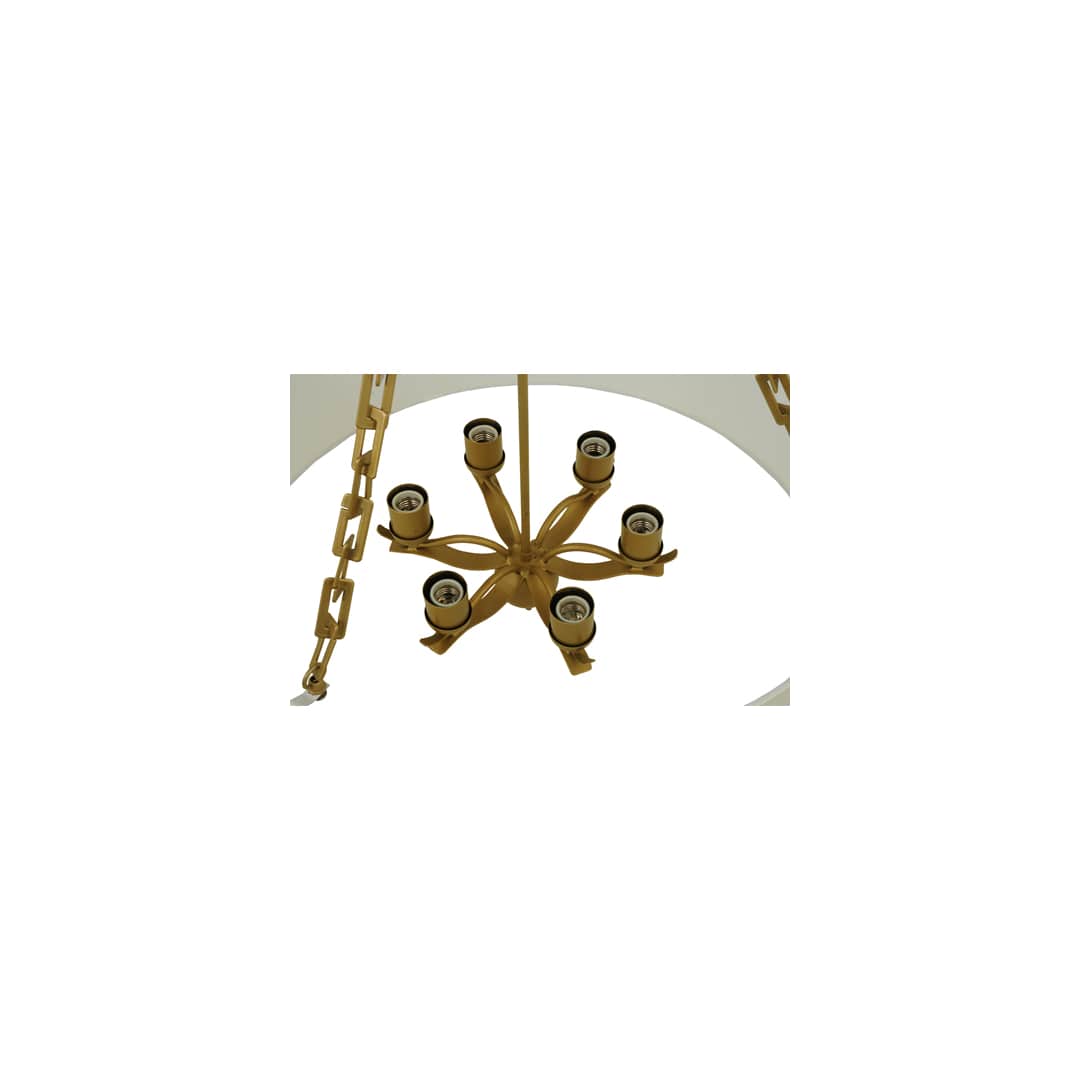 Cilindro Eggshell 6 Light 28" Wide Suspension Pendant