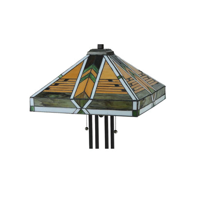 Abilene 2 Light 56" Tall Hand-Crafted Floor Lamp with Stained Glass