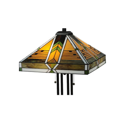 Abilene 2 Light 56" Tall Hand-Crafted Floor Lamp with Stained Glass