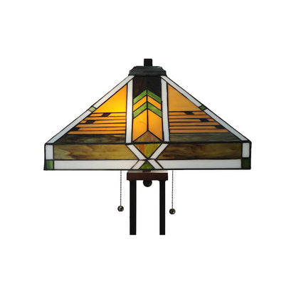 Abilene 2 Light 56" Tall Hand-Crafted Floor Lamp with Stained Glass