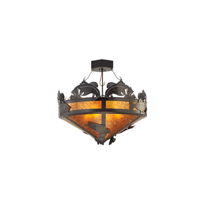 Catch of the Day 4 Light 38" Wide Semi-Flush Ceiling Fixture