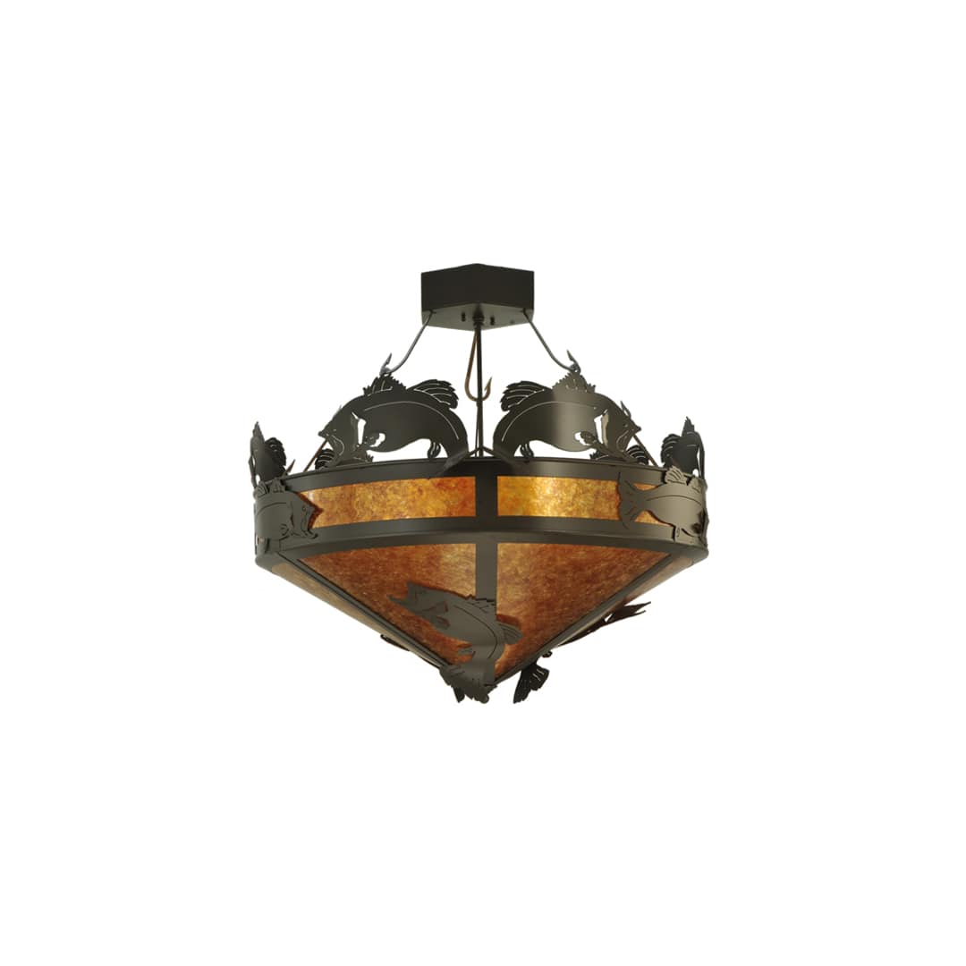 Catch of the Day 4 Light 38" Wide Semi-Flush Ceiling Fixture