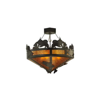 Catch of the Day 4 Light 38" Wide Semi-Flush Ceiling Fixture