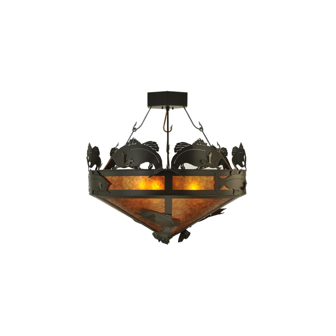 Catch of the Day 4 Light 38" Wide Semi-Flush Ceiling Fixture