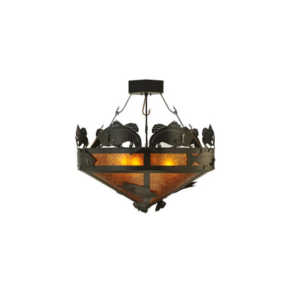 Catch of the Day 4 Light 38" Wide Semi-Flush Ceiling Fixture