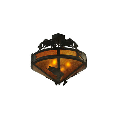 Catch of the Day 4 Light 38" Wide Semi-Flush Ceiling Fixture