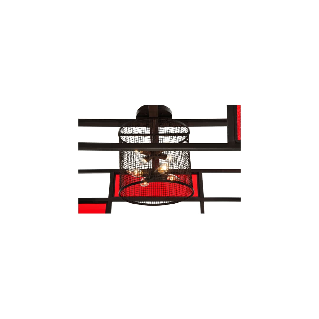 Tavern 8 Light 85" Wide Semi-Flush Ceiling Fixture