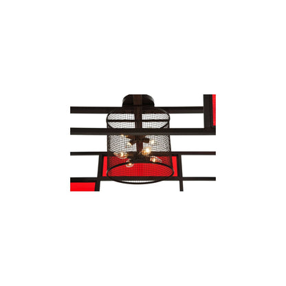 Tavern 8 Light 85" Wide Semi-Flush Ceiling Fixture