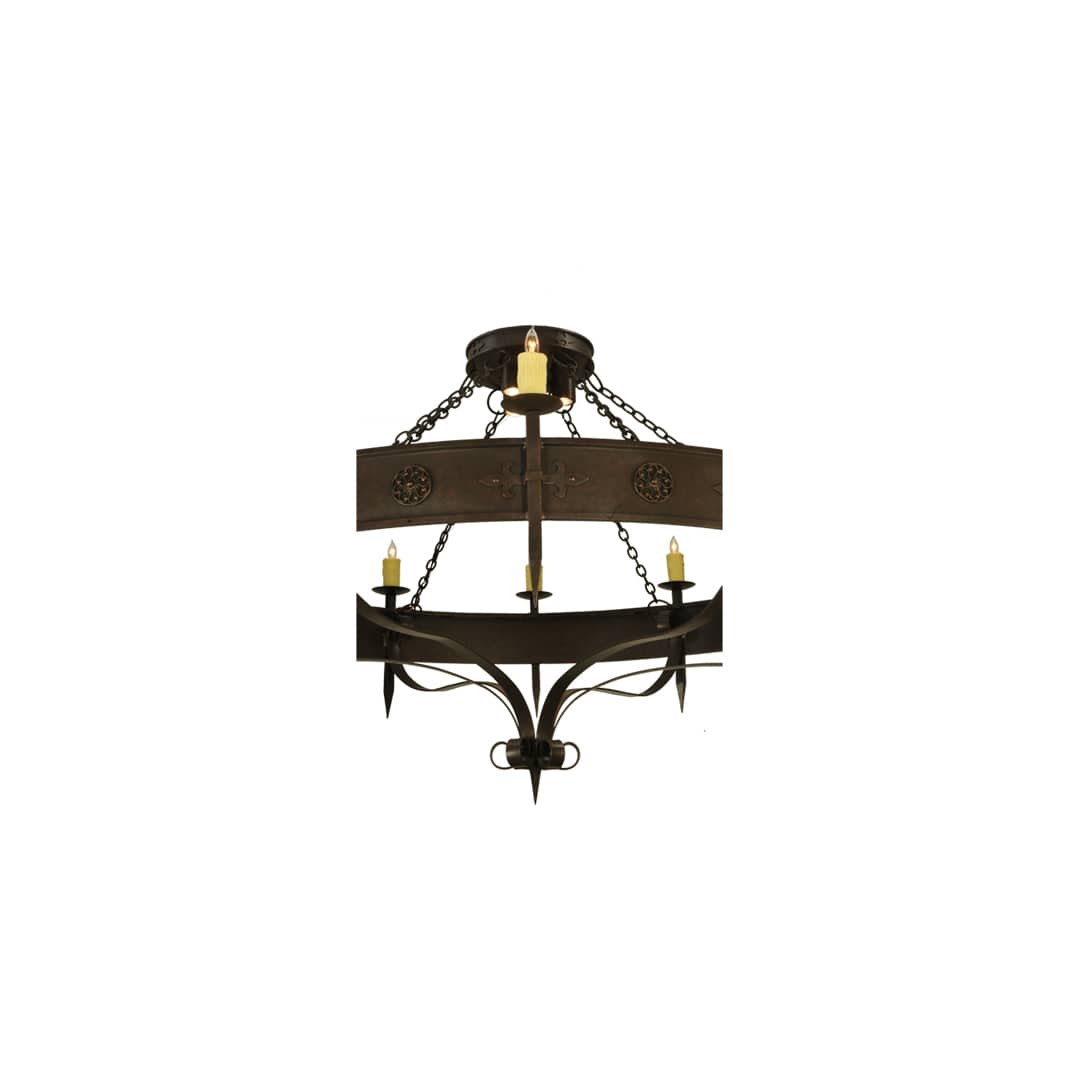 Warwick 12 Light 72" Wide Taper Candle Style Chandelier - Gilded Tobacco Finish