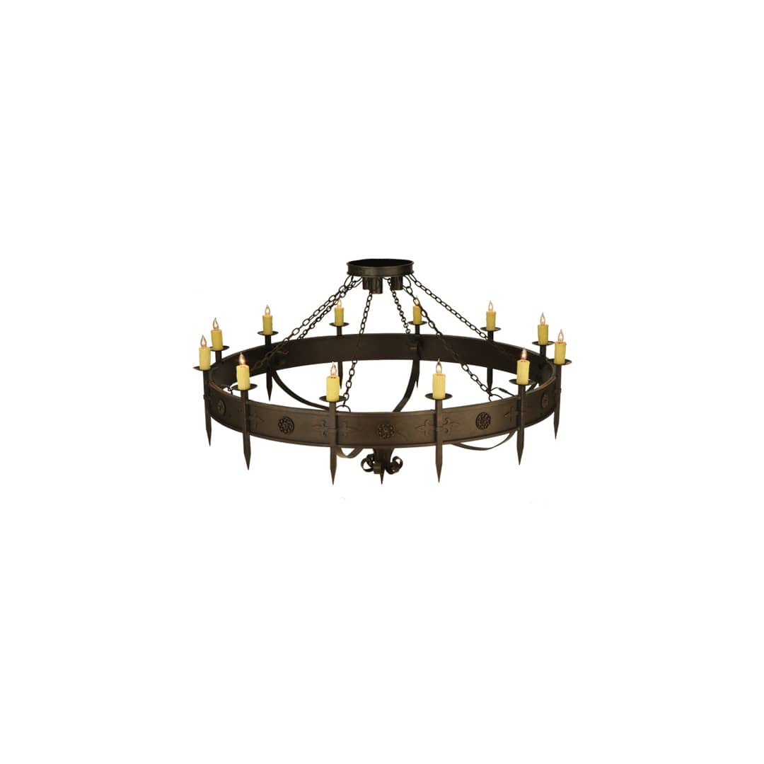 Warwick 12 Light 72" Wide Taper Candle Style Chandelier - Gilded Tobacco Finish