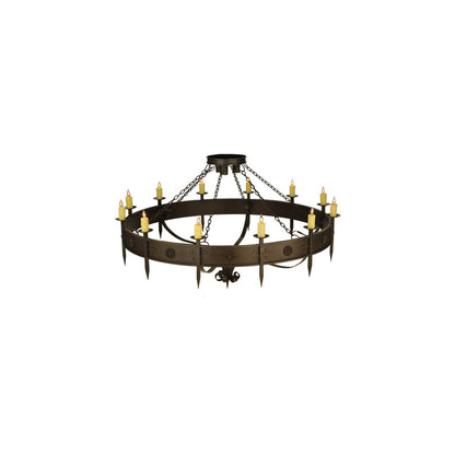 Warwick 12 Light 72" Wide Taper Candle Style Chandelier - Gilded Tobacco Finish