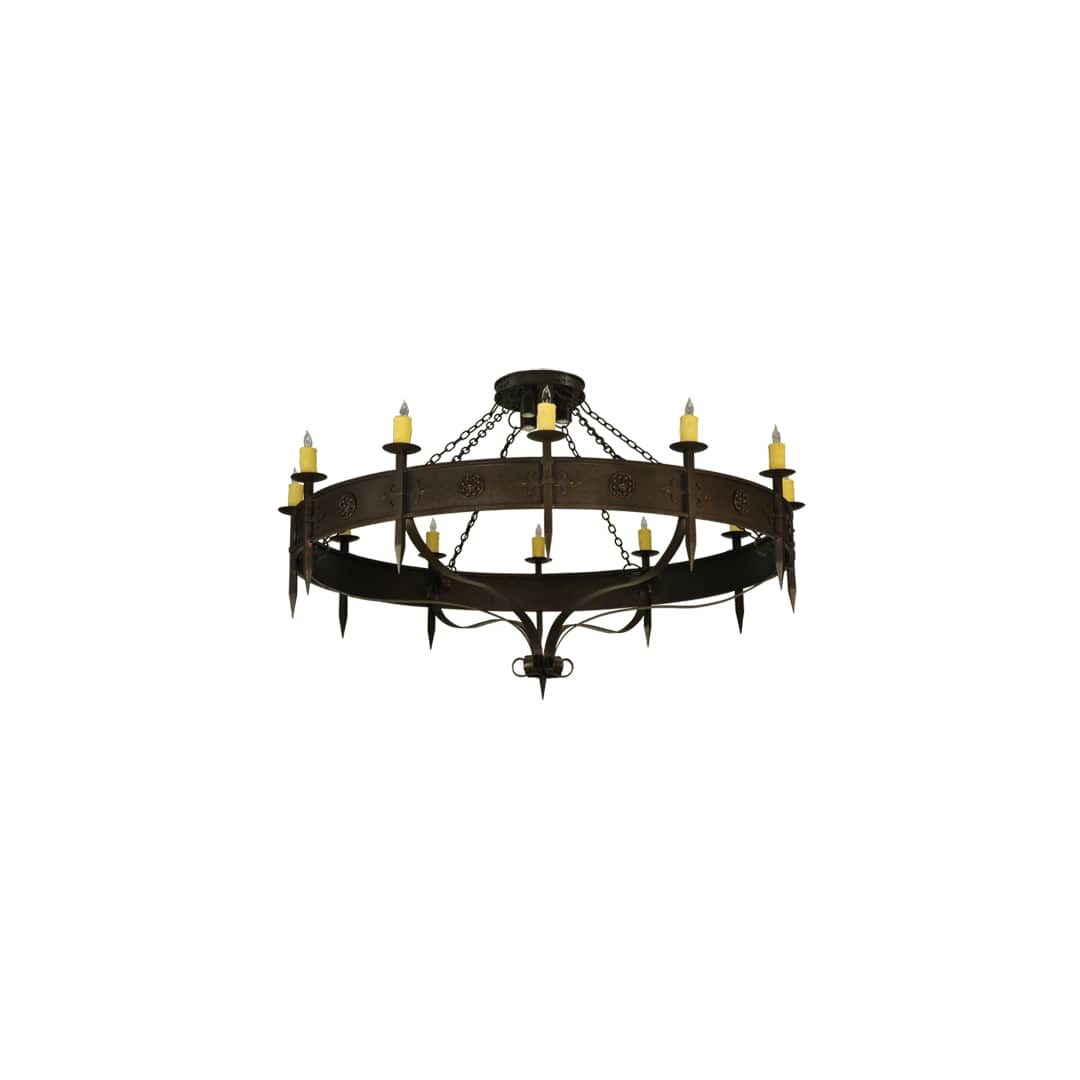 Warwick 12 Light 72" Wide Taper Candle Style Chandelier - Gilded Tobacco Finish