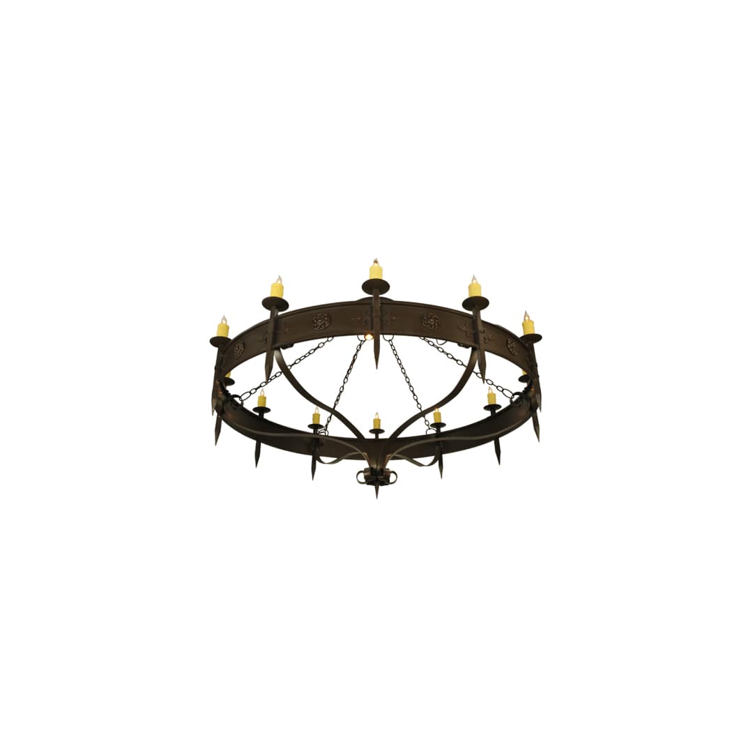 Warwick 12 Light 72" Wide Taper Candle Style Chandelier - Gilded Tobacco Finish