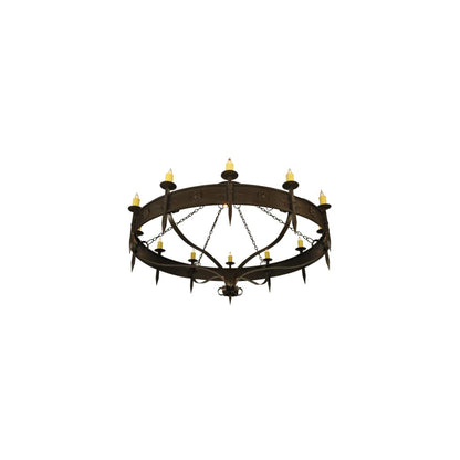 Warwick 12 Light 72" Wide Taper Candle Style Chandelier - Gilded Tobacco Finish