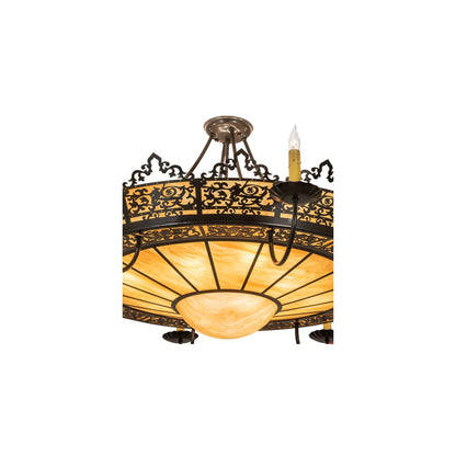 Stanley 8 Light 46" Wide Semi-Flush Ceiling Fixture