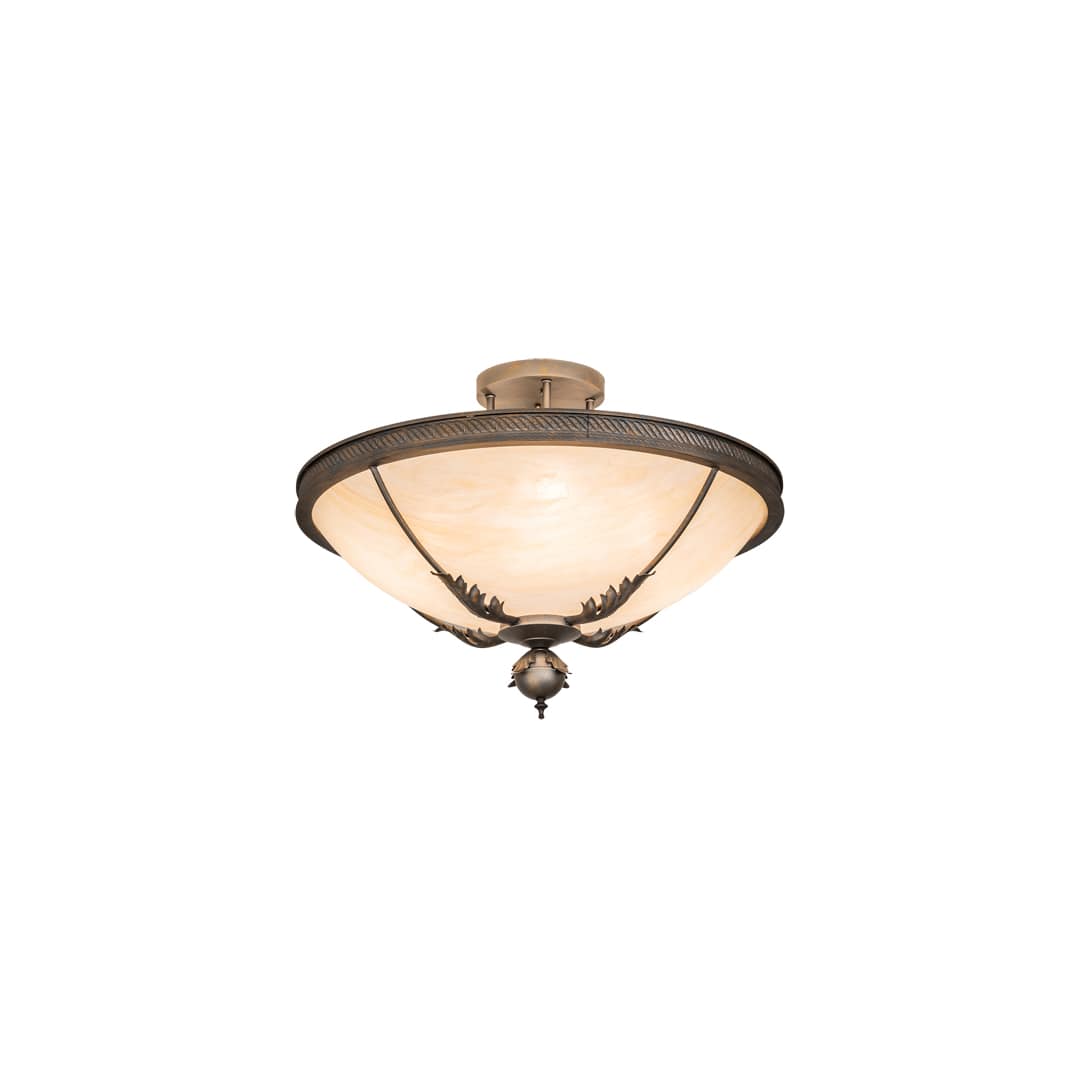 Hoja 4 Light 30" Wide Semi-Flush Bowl Ceiling Fixture