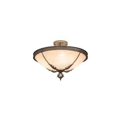Hoja 4 Light 30" Wide Semi-Flush Bowl Ceiling Fixture