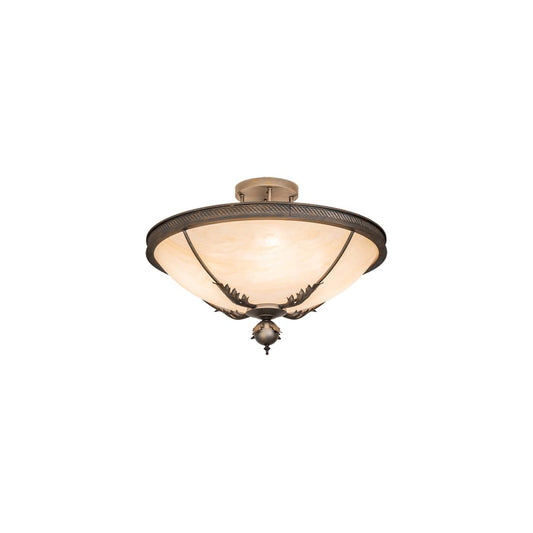 Hoja 4 Light 30" Wide Semi-Flush Bowl Ceiling Fixture