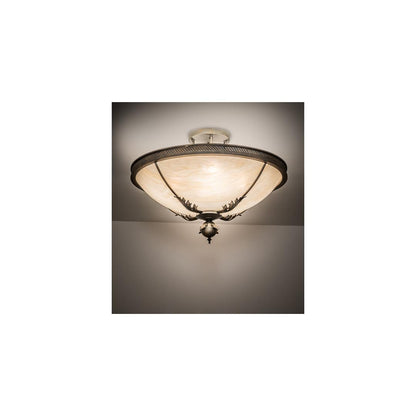 Hoja 4 Light 30" Wide Semi-Flush Bowl Ceiling Fixture