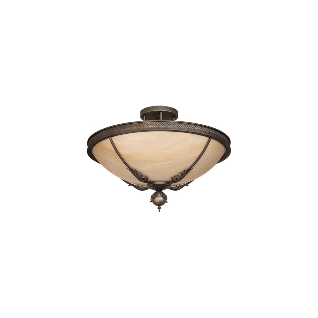 Hoja 4 Light 30" Wide Semi-Flush Bowl Ceiling Fixture