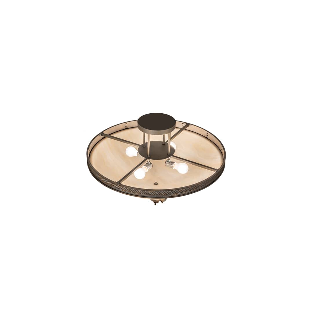 Hoja 4 Light 30" Wide Semi-Flush Bowl Ceiling Fixture