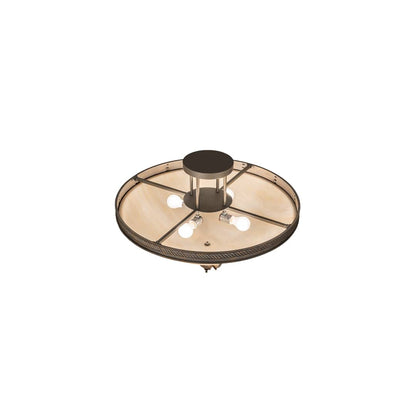 Hoja 4 Light 30" Wide Semi-Flush Bowl Ceiling Fixture
