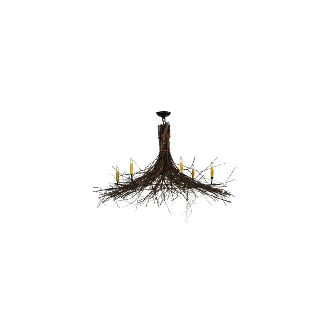Twigs 6 Light 48" Wide Taper Candle Style Chandelier