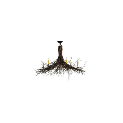 Twigs 6 Light 48" Wide Taper Candle Style Chandelier