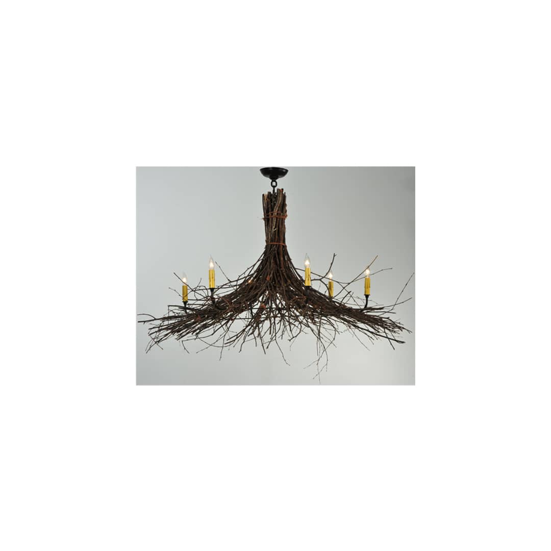 Twigs 6 Light 48" Wide Taper Candle Style Chandelier