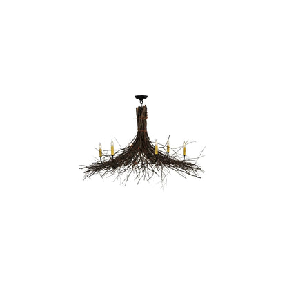 Twigs 6 Light 48" Wide Taper Candle Style Chandelier