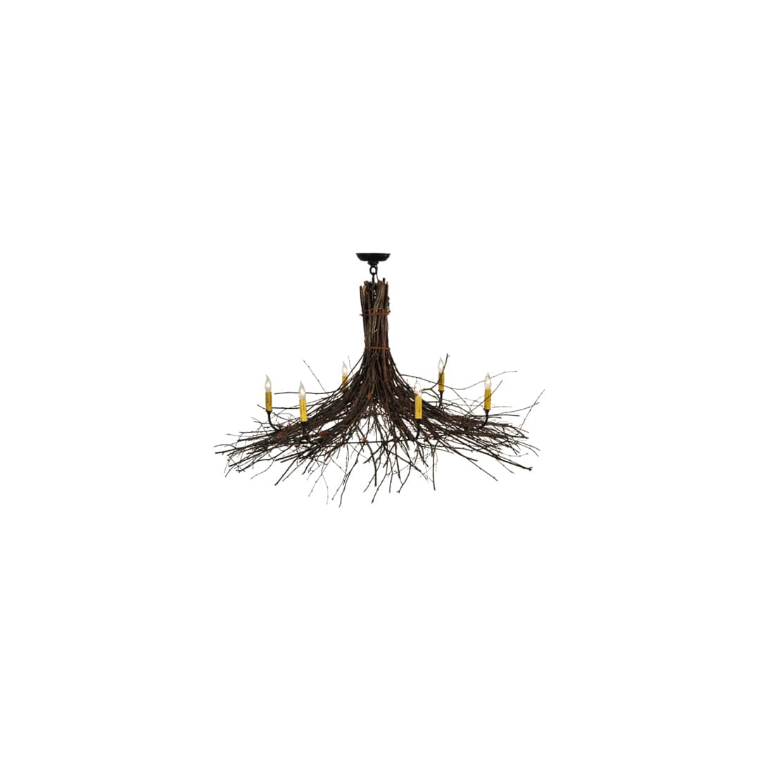 Twigs 6 Light 48" Wide Taper Candle Style Chandelier